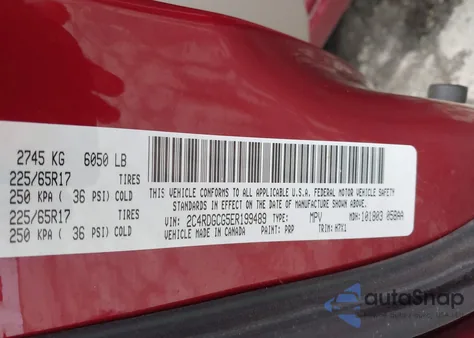 2014 Dodge Grand Caravan Sxt from USA, damaged, VIN 2C4RDGCG5ER199489